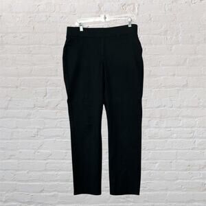 Liz Claiborne Women's Black Classic Mid Rise Chino Casual Ankle Pants Size‎ Med